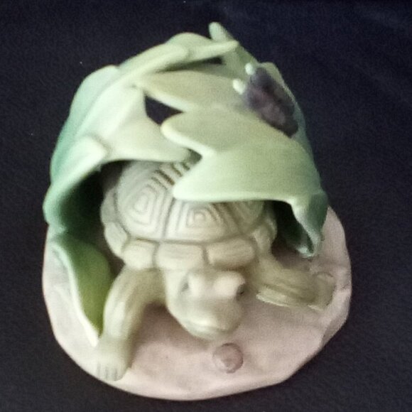 WOODLAND SURPRISES Porcelain TURTLE Figurine 1984 Jacqueline B. Smith Home Decor - Picture 1 of 10
